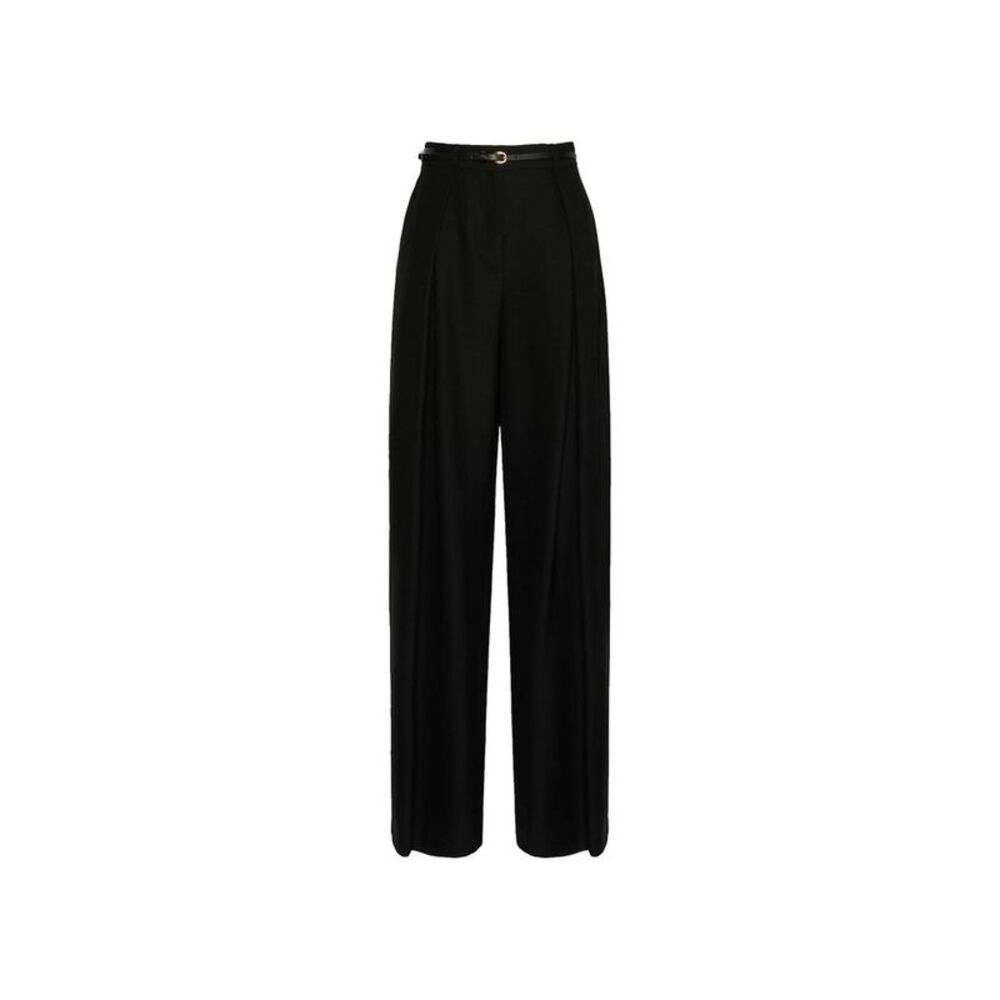 Max Mara Black Elastane Casual Women's Pants